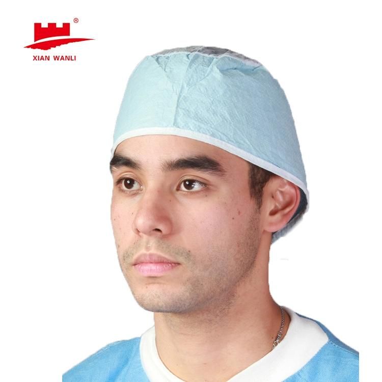 Disposable Doctor Non-Woven Medical Surgical Caps Head Cover Surgical Caps for Hospital