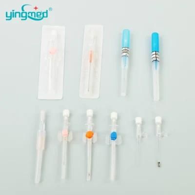 Sterilization Safety Purple IV Cannula with Wing Injection Port
