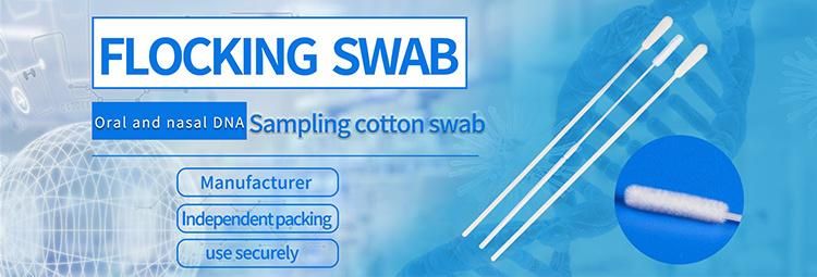 Disposable Sterile Sampling Nylon Flocked Nasopharyngeal Swabs for Nasal Sample Collection