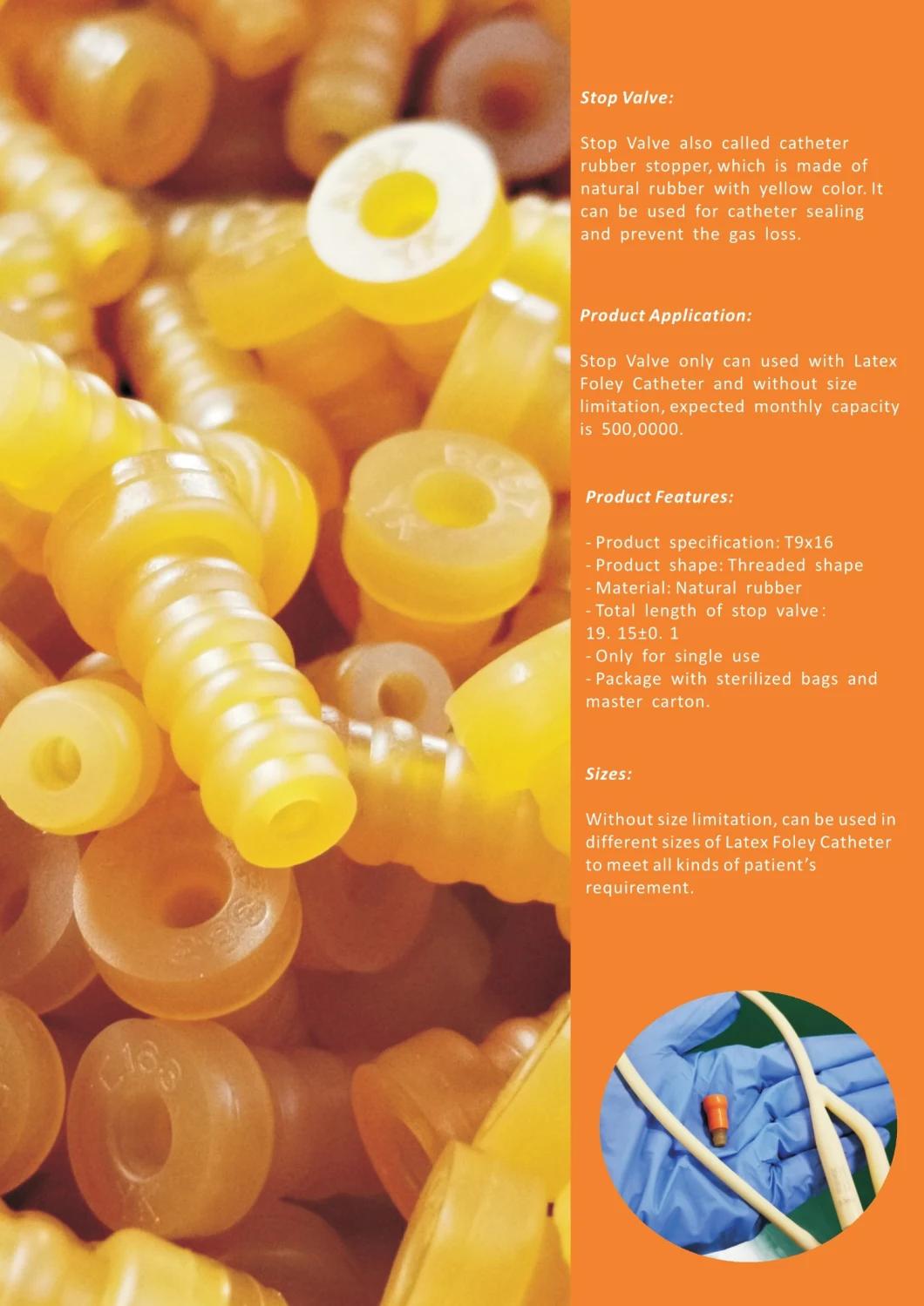 Soft Medical Components Latex Foley Catheter Stop Valve