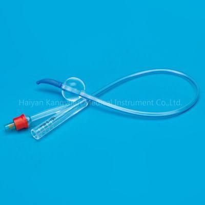 Two Way Tiemann Coude Tip All Silicone Urinary Urethral Catheter Balloon Factory