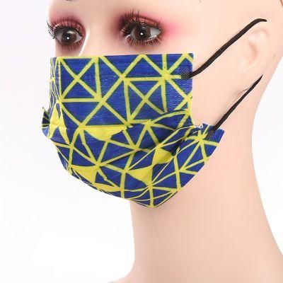 Custom Printed 3 Layer Colour Disposable Face Masks Per Box
