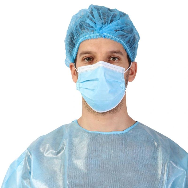 Disposable Non Woven Nurse Clip, Bouffant Mob Cap for Food/Medical