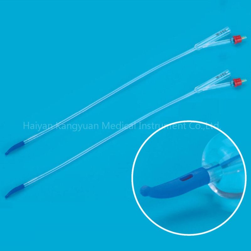 Two Way Tiemann Coude Tip All Silicone Urinary Urethral Catheter Balloon Factory