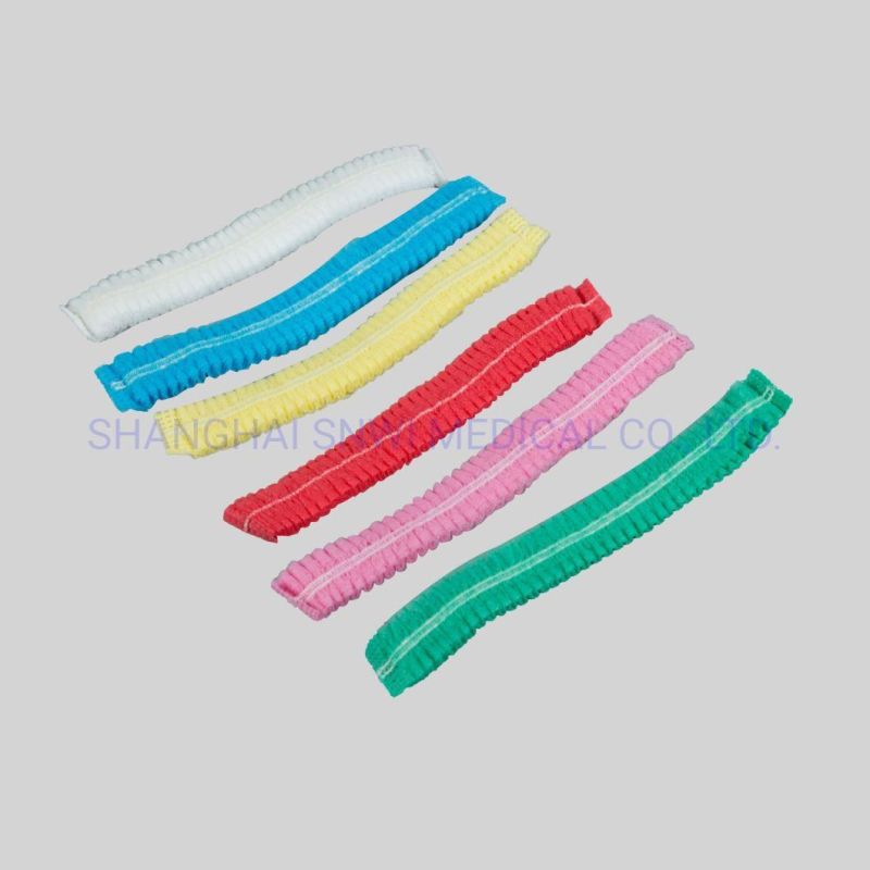 Non-Toxic Pyrogen Free Nnon-Sterile Medical Surgical Nurse Big Size Mob Cap/Bouffant Cap/Strip Cap
