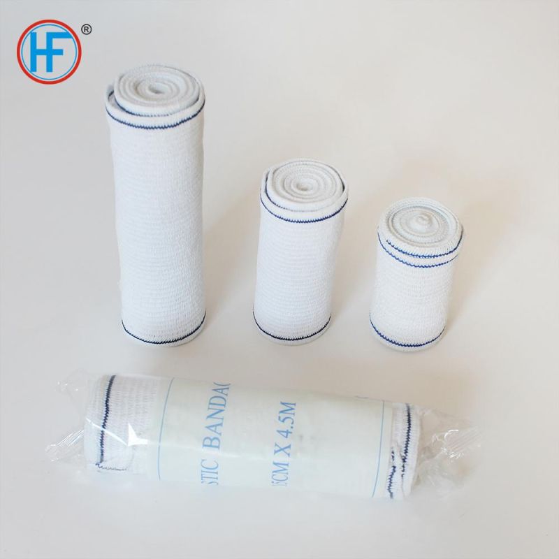 Mdr CE Approved Hotsale Medical Good Quality Blue Line High Elastic Bandage Packaged