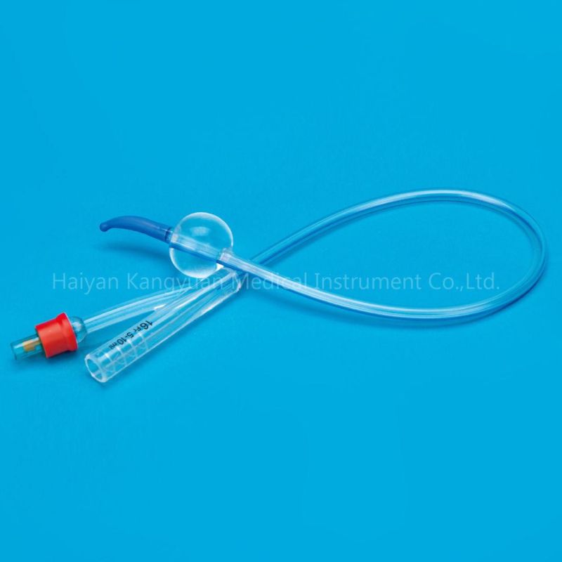 Two Way Tiemann Coude Tip All Silicone Urinary Urethral Catheter Balloon Factory