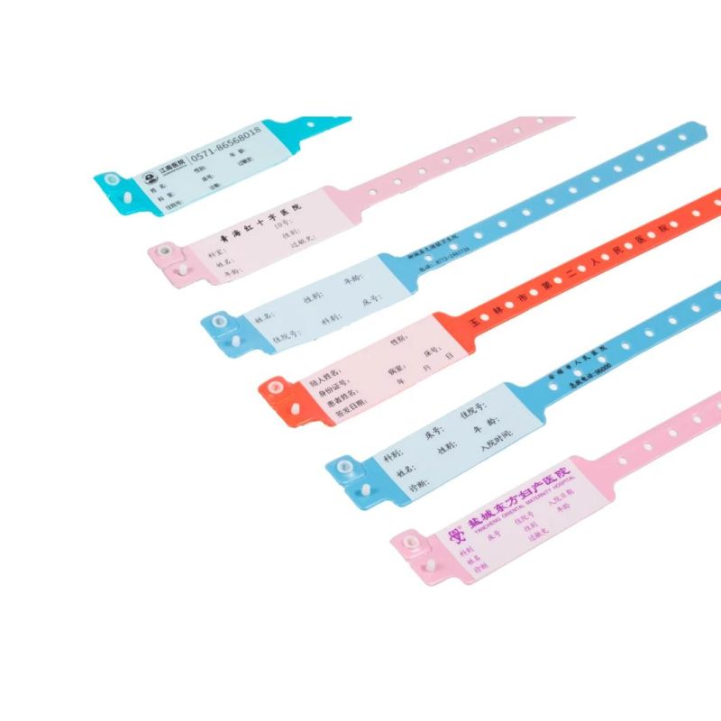 Disposable Medical Written on Waterproof ID Bracelet for Hospital
