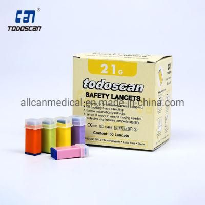 Medical 21g-30g Autopresure Safety Blood Lancet