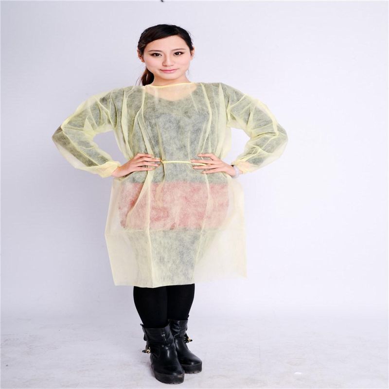 Disposable PP Non-Woven Isolation Gown for Food Workshop