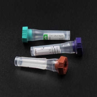 Micro Blood Collection Tube with Integrated Capillar EDTA/Clot/Plain