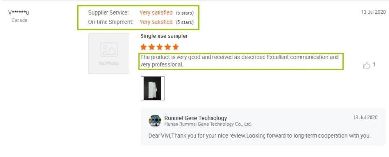 Brazil Anvisa Approved Runmei PCR Swab Rapid Test Kits Sampling Collection Kit Diagnostic Test for Latin America