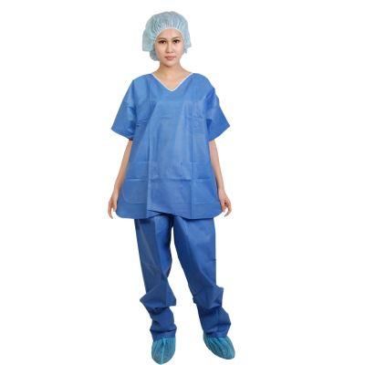 PP Hospital Clothing Patient Gown Dark Blue PP Scrub Suit