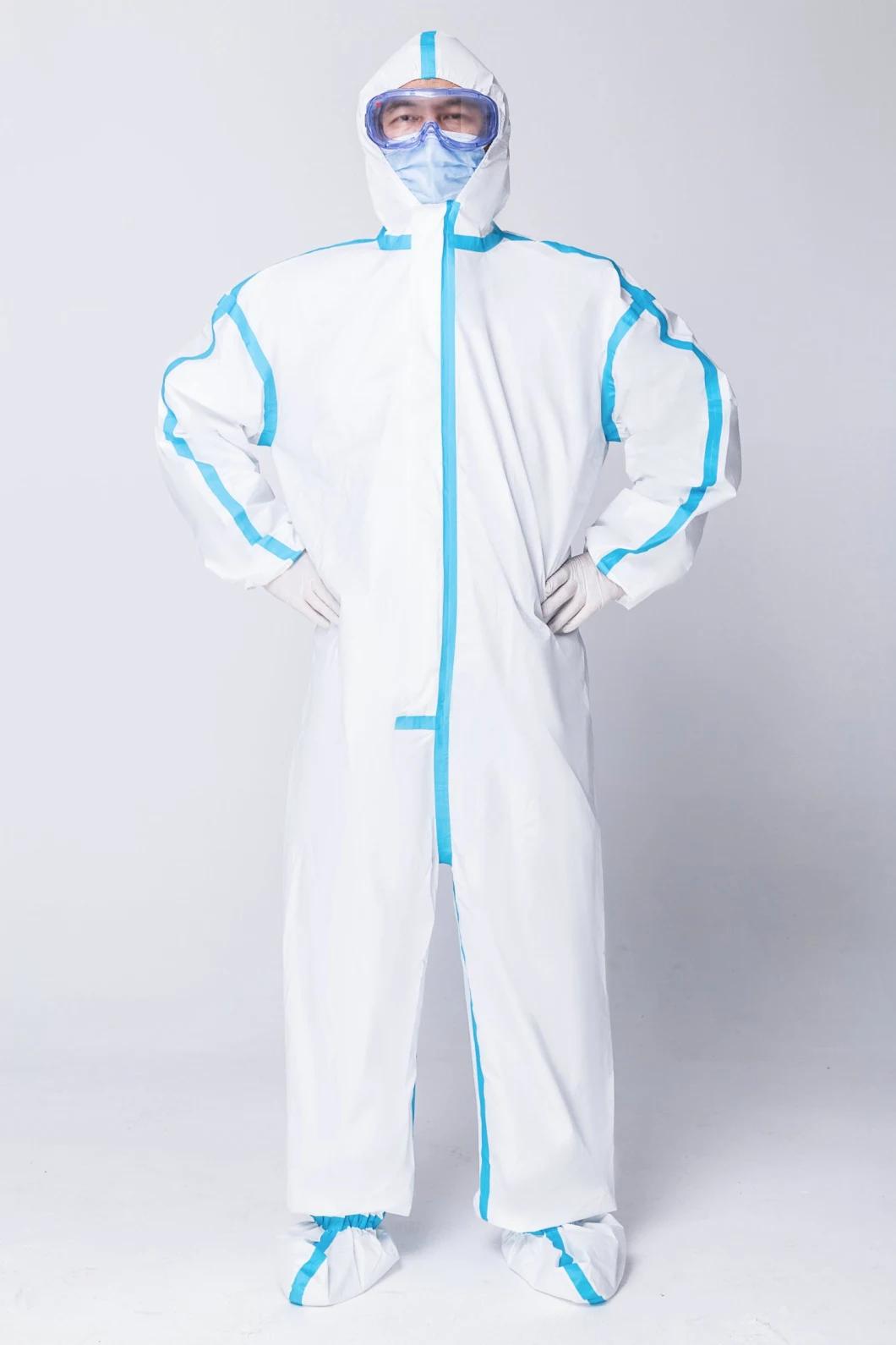 75GSM Sterile Emergency Disposable Protective Coveralls with Shoe Cover
