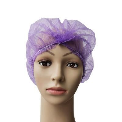 Disposable Surgical Caps Round Mop Non Woven Hat Medical Bouffant Head Surgical Clip Head Cover Hair Net Strip Nurse Cap for Food Processing