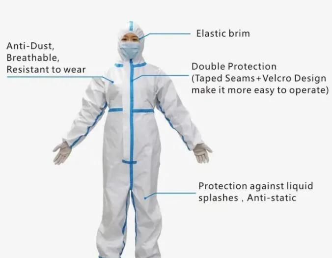 Wholesale Medical Suit Protective Coverall Gown Clothing Disposable Protective Coverall