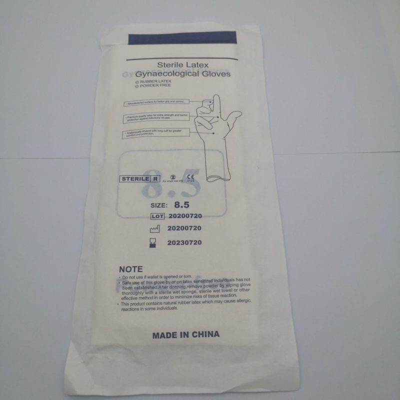 Disposable Medical Grade Sterile Latex Surgical Gloves with Powdered