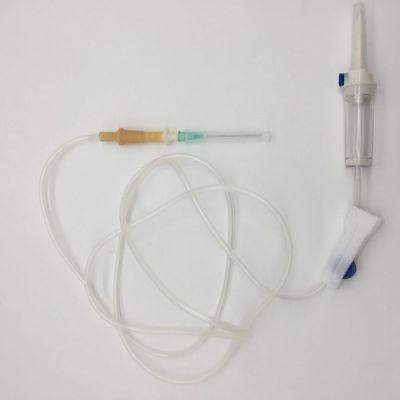 Hospital Equipment IV Disposable Infusion Giving Set with Needle Luer Slip Lock Medical Equipment