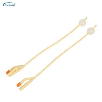 Factory Price 100% Silicone Coated 2way Latex Foley balloon Catheter with 2way 3way Size