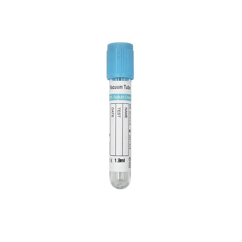Disposable Medical Pet Plain Red Cap Vacuum Blood Collection Tube