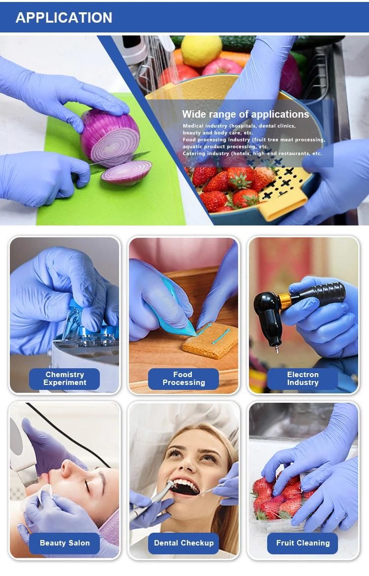 China Professional Manufacturer Nitrile Disposable Work Gloves