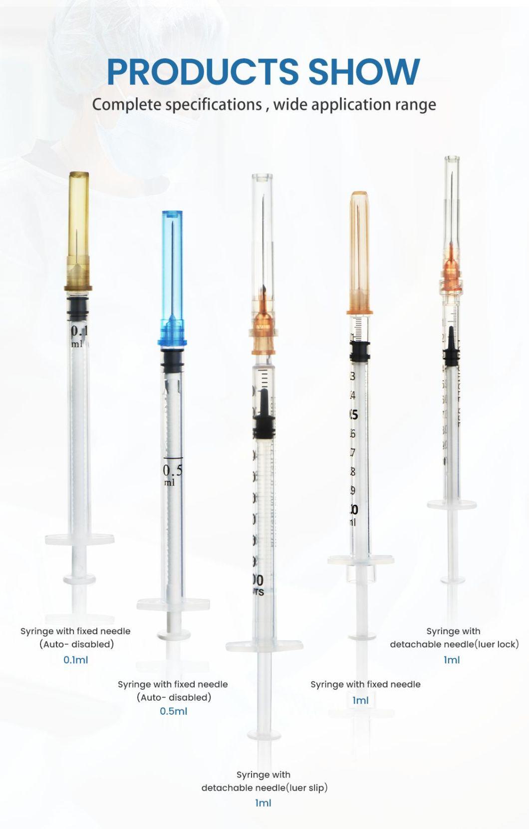 Wego Factory Price Medical Supply Vaccine Syringe Medical Syringe Injection Disposable Injector