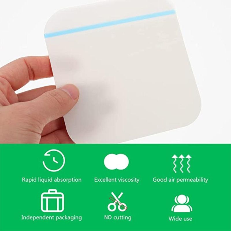 Hb Ultra-Thin Sterile Hydrocolloid -10cm*10cm Can Be Used for Abrasions, Cuts, Pressure Ulcers and Local Burns