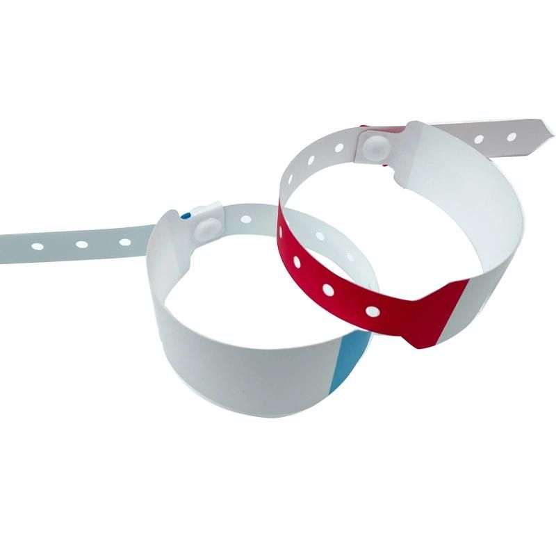 Disposable Waterproof Adult Size Customs Soft ID Bracelet for Hospital