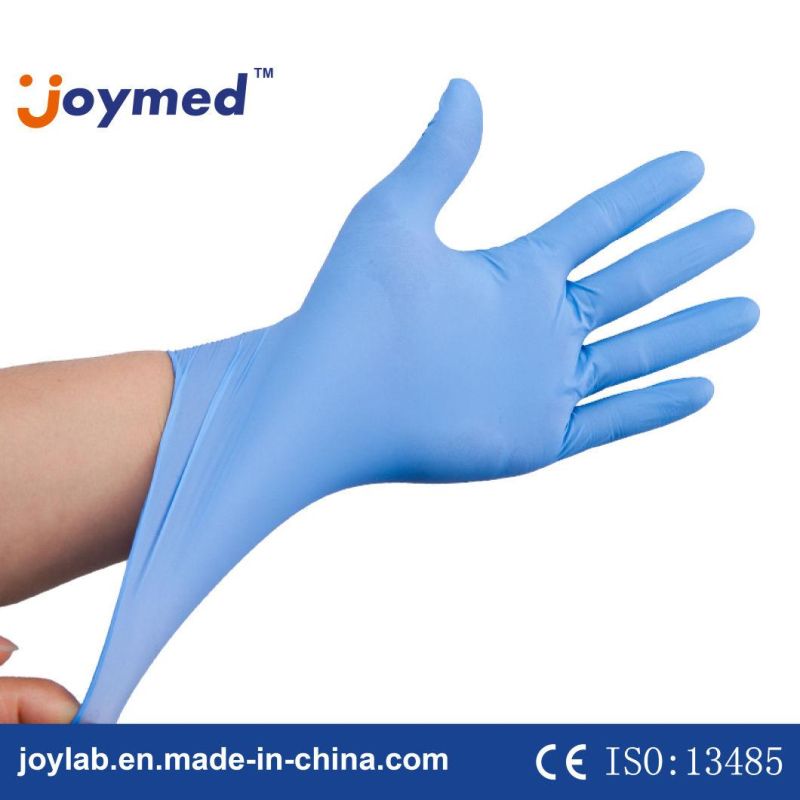 Disposable Blue Nitrile Gloves Powder Free for Medical Use