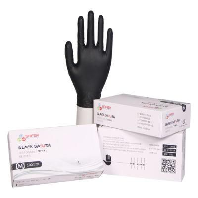 Vinyl Gloves Powder Free Black Disposable Industry Grade Cheap Price