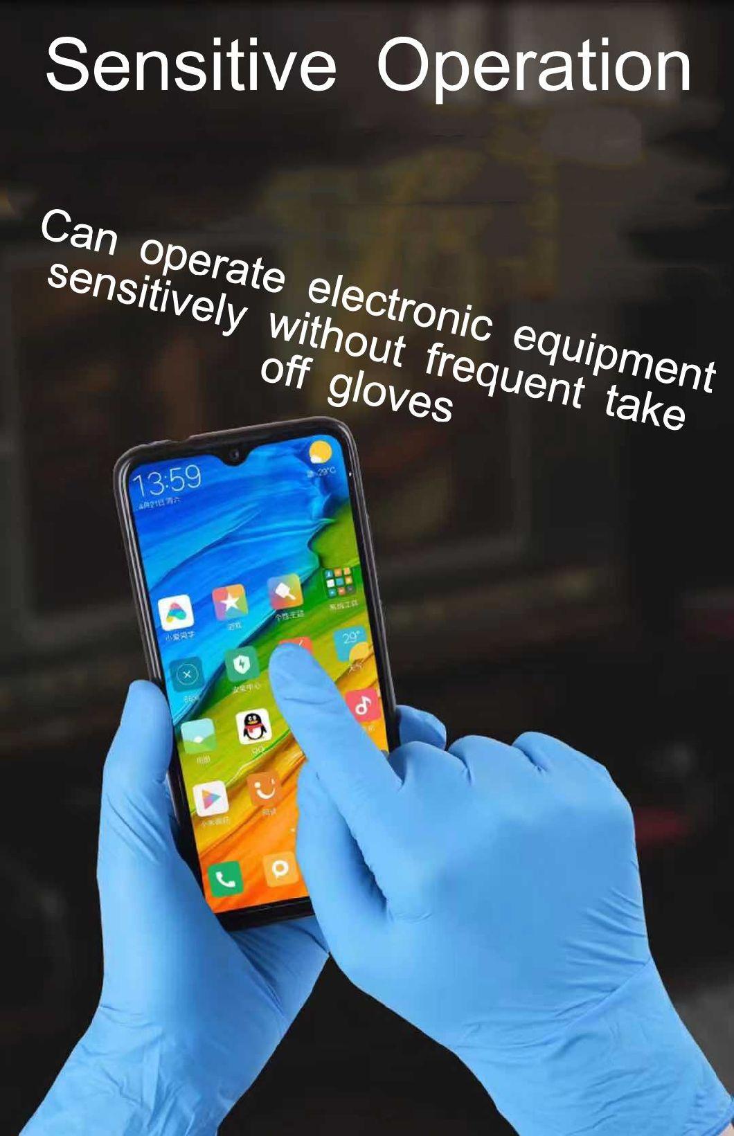 Disposable Nitrile Blend Gloves Powder Free FDA CE Nitrile Gloves