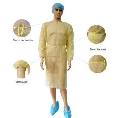Disposable Medical Anti-Virus PP Medical Surgical Isolation Gown