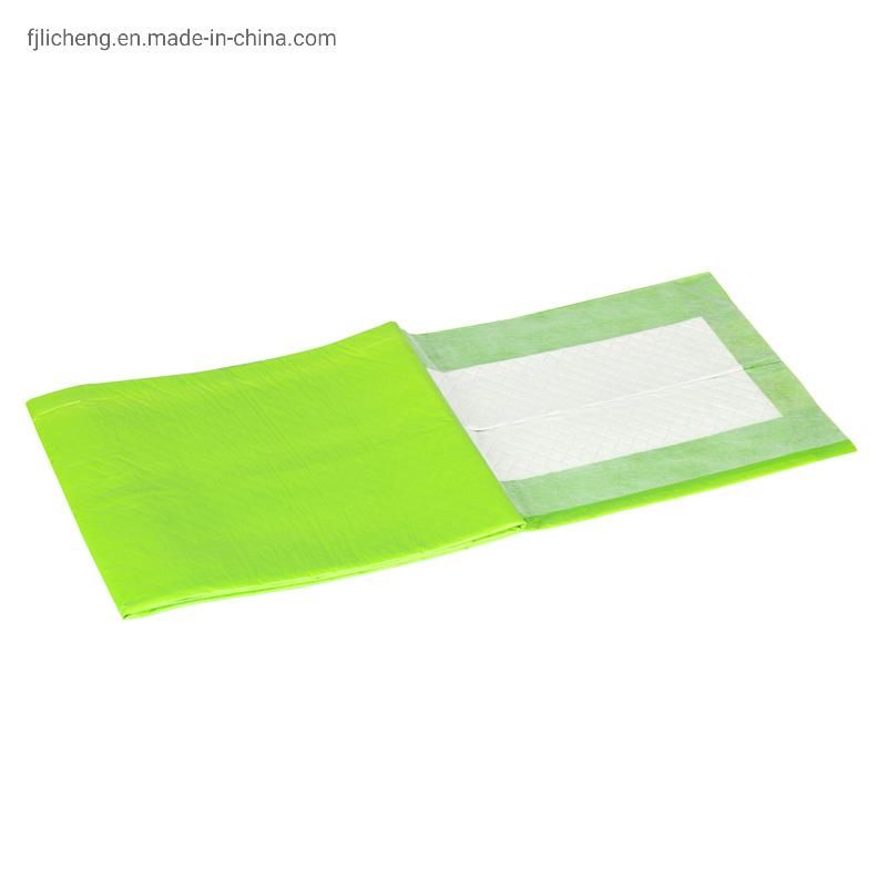 Disposable 60X90cm 90X180cm 100*230cm Absorbent Underpads 5 Layer Fluff Pulp Underpad 3D Leak Prevention Channel Plain Woven Soft Breathable Disposable Underpad