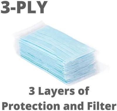 Earloop Medical 3 Ply Disposable Dental Mouth Mask 3ply Disposable Medical Face Mask