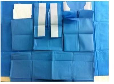 CE ISO13485 Certified Disposable Gynecology Obstetrics Maternity Surgery Drape Pack