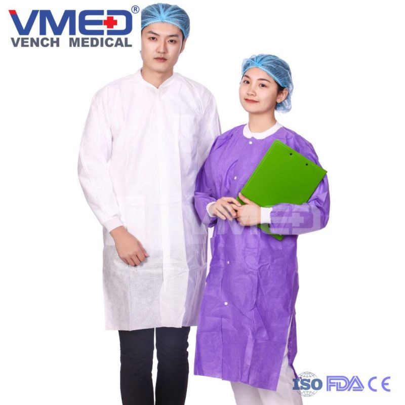 Disposable Medical SMS Nonwoven Protective Lab Coat