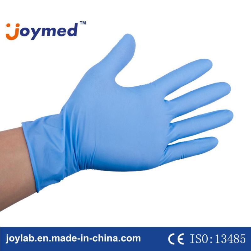 Disposable Blue Nitrile Gloves Powder Free for Medical Use
