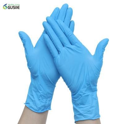 Gusiie Nitrile Disposable Medical Examation Powder Free Nitrile Large Black Work Thickened Gloves