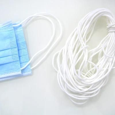 White Black Colorful Earloop Round Flat Earloop 2.5mm 3mm 5mm 7mm One-Stop Supply Face Mask