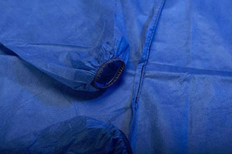 Disposable Medical Isolation Gown Reverse Gown Type Isolation Gown Knitted Cuffs SMS Non-Woven Fabric 35 Grams AAMI Bp 70 Level 1