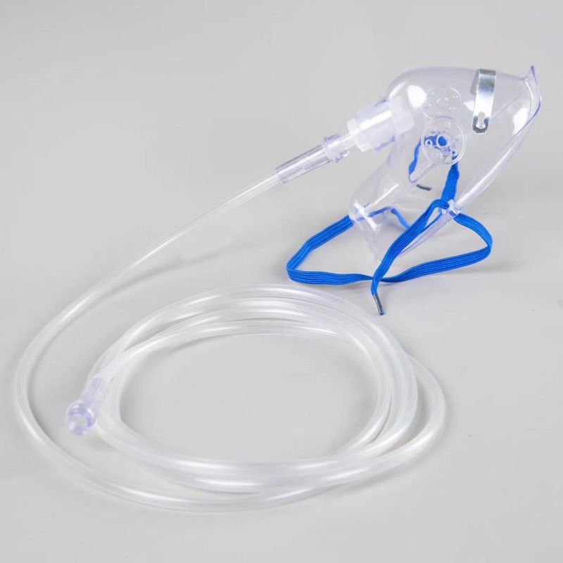 Medical Oxygen Mask Medical Equipment Aerosol Mask Pediatric Standard Medical Oxygen Mask with Elastic Strap Adjustable Nose Clip