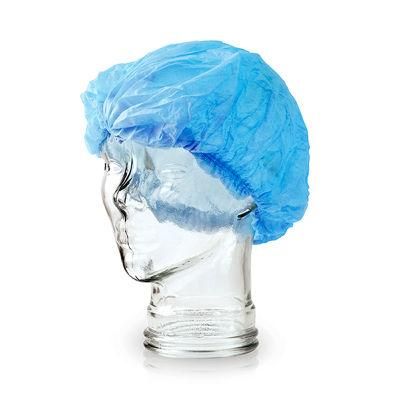 Factory Blue/Green Bouffant Caps19/ 24 Inch, Non Woven Hair Clip Caps with Elastic Stretch Band Doctor Disposable Polypropylene Hats