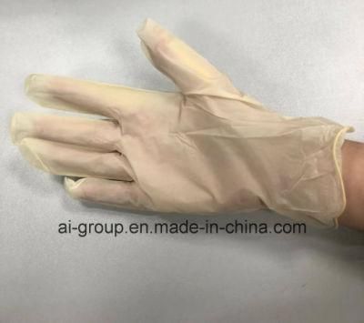 Faint Yellow Strench Vinyl Glove for Medical Examination/Household/Food Sevice