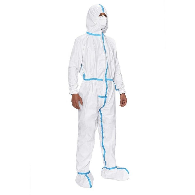 Disposable Safety Coverall Microporous Waterproof Suit Industrial Medical Protective Clothing