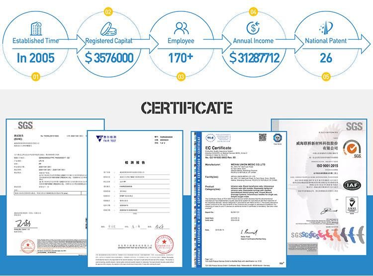 Disposable CE Approved Medical Ordinary IV Infusion Set with Needle