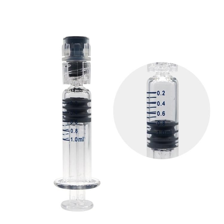 1ml Custom Packaging Prefilled Luer Lock Glass Oil Syringe