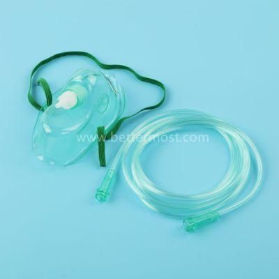 Disposable High Quality Adult Pediatric Medical Grade PVC Oxygen Mask ISO13485 CE FDA