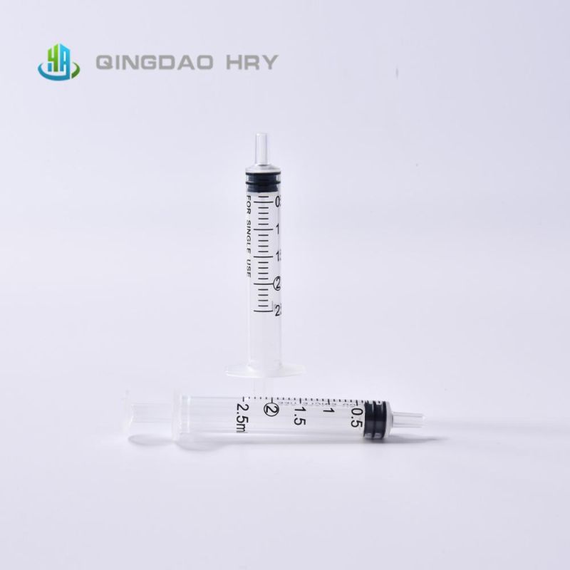 2.5ml Disposable Syringe Luer Slip Without Needle From Professional Manufacture with FDA 510K CE&ISO Improved for Vaccine Stock Products