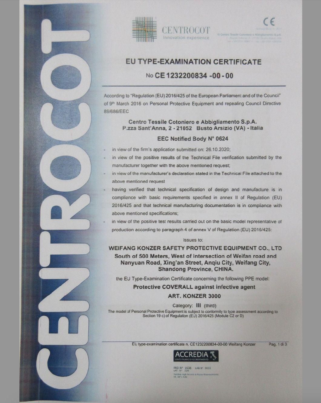 Special Desinsurgical/Medical/Waterproof/Plastic/PE/Working/Safety/Clothing/ Disposable PP Protective Coverall for Hospital/Lab/Food Processing Industry Service