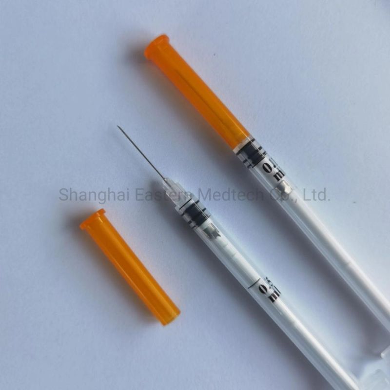 CE&ISO Certificated Disposable Medical Device Self-Destroy Vaccine Syringe with Fixed Needle 0.05ml